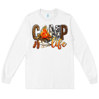 White Camp Life Long Sleeve Tee - BundleAndBundleShop