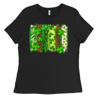 Black st patricks day brush stroke Ladies Tee - RanaPortraitStore