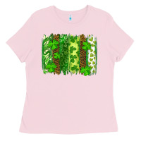 Bubblegum Pink st patricks day brush stroke Ladies Tee - RanaPortraitStore