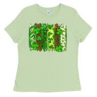 Matcha st patricks day brush stroke Ladies Tee - RanaPortraitStore