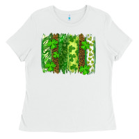 White st patricks day brush stroke Ladies Tee - RanaPortraitStore