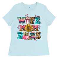 Baby Blue wife mom boss Ladies Tee - AdoDesignShop