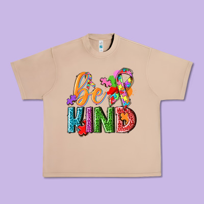 Autism Be Kind Urban Heavy Tee Designed By Nancycooperartshop