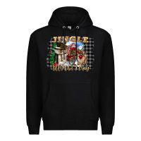 Black jingle all the way Premium Hoodie - CowGirlArtShop