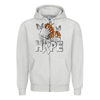 Dove Grey hope white ribbon lung cancer nails Zipper Hoodie - NancyCooperArtShop