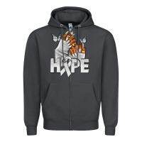 Smoke hope white ribbon lung cancer nails Zipper Hoodie - NancyCooperArtShop