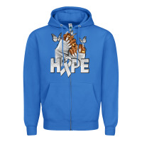 True Royal hope white ribbon lung cancer nails Zipper Hoodie - NancyCooperArtShop