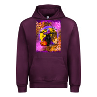 Mauve Wine witchy cat Urban Hoodie - BundleAndBundleShop