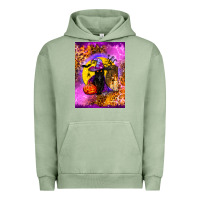 Pigment Oil Green witchy cat Urban Hoodie - BundleAndBundleShop