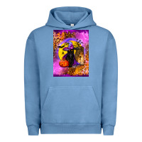 Pigment Pebble Blue witchy cat Urban Hoodie - BundleAndBundleShop