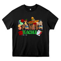 Black spanish teacher Heavy Core Tee - AdoDesignShop