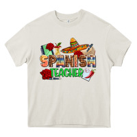 Cream spanish teacher Heavy Core Tee - AdoDesignShop