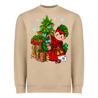 Mushroom Santa's Elf Christmas Heavyweight Sweatshirt - BundleAndBundleShop