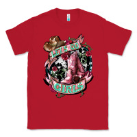 Red lets go girls cowboy boots cowgirl Classic Tee - NancyCooperArtShop