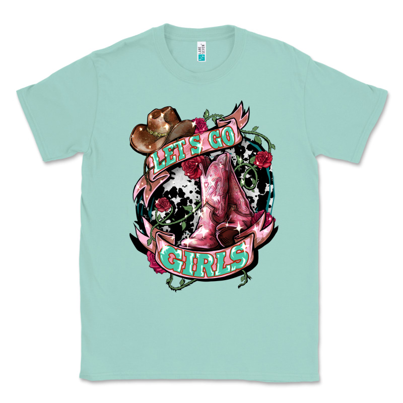 Lets Go Girls Cowboy Boots Cowgirl Classic Tee by NancyCooperArtShop | Teevron