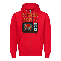 Red Horror Movies and Chill Zipper Hoodie - texasbilliewilder