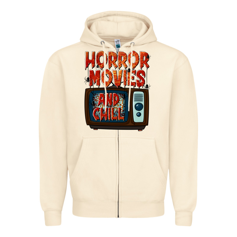Horror Movies And Chill Zipper Hoodie by texasbilliewilder | Teevron