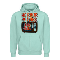 Seafoam Horror Movies and Chill Zipper Hoodie - texasbilliewilder