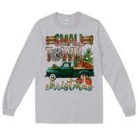 Moon Dust Small Town Christmas With Truck Long Sleeve Tee - BundleAndBundleShop