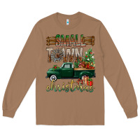 Toasted Coconut Small Town Christmas With Truck Long Sleeve Tee - BundleAndBundleShop
