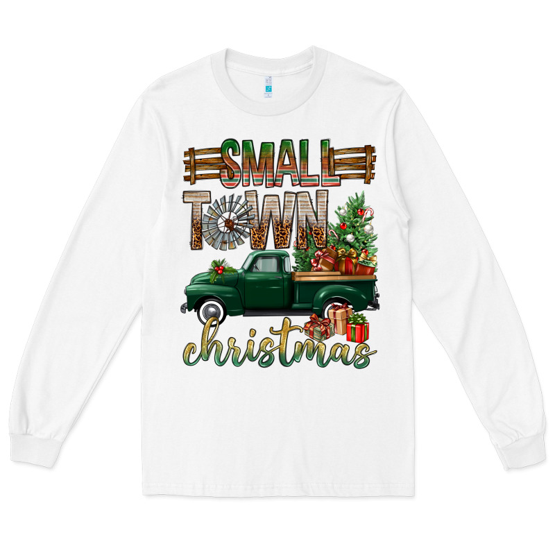 Small Town Christmas With Truck Long Sleeve Tee by BundleAndBundleShop | Teevron