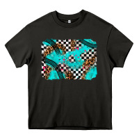 Asphalt race day turquoise background Heavy Core Tee - AdoDesignShop