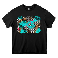 Black race day turquoise background Heavy Core Tee - AdoDesignShop