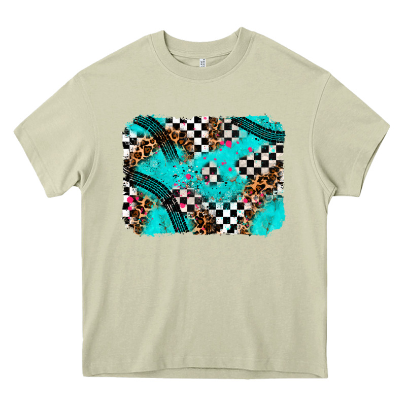 Race Day Turquoise Background Heavy Core Tee by AdoDesignShop | Teevron