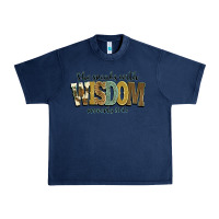 Navy she speaks with wisdom proverbs 31 26 Urban Heavy Tee - NancyCooperArtShop