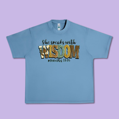 She Speaks With Wisdom Proverbs 31 26 Urban Heavy Tee Designed By Nancycooperartshop
