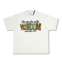 Pistachio she speaks with wisdom proverbs 31 26 Urban Heavy Tee - NancyCooperArtShop
