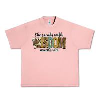 Salmon she speaks with wisdom proverbs 31 26 Urban Heavy Tee - NancyCooperArtShop