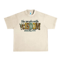 Sandshell she speaks with wisdom proverbs 31 26 Urban Heavy Tee - NancyCooperArtShop