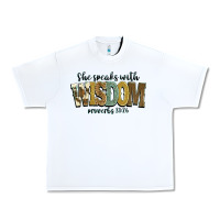 White she speaks with wisdom proverbs 31 26 Urban Heavy Tee - NancyCooperArtShop