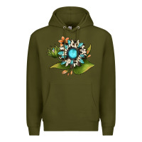 Army Green gemstone sunflower Premium Hoodie - JahusDesignShop