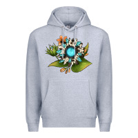 Heather Grey gemstone sunflower Premium Hoodie - JahusDesignShop