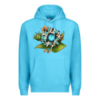 Ocean Blue gemstone sunflower Premium Hoodie - JahusDesignShop