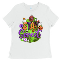 White stay sweet halloween Ladies Tee - BundleAndBundleShop