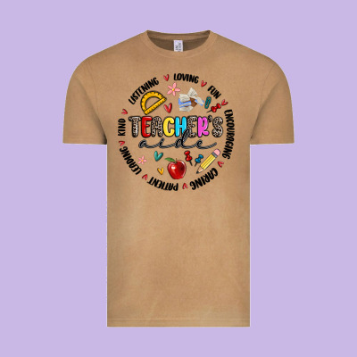 Teachers Aide Vintage Tee Designed By Maliassmallbusiness