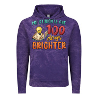 Cloud Purple my students 100 days brighter Vintage Hoodie - MaliasSmallBusiness
