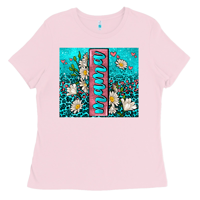 Turquoise Leopard Mama Ladies Tee by AdoDesignShop | Teevron