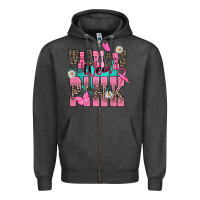 Charcoal Heather warriors wear pink Zipper Hoodie - NancyCooperArtShop