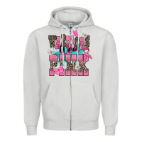 Dove Grey warriors wear pink Zipper Hoodie - NancyCooperArtShop