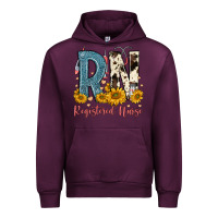 Mauve Wine rn registered nurse Urban Hoodie - FaDigitalArtStudio
