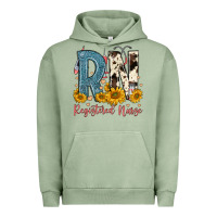 Pigment Oil Green rn registered nurse Urban Hoodie - FaDigitalArtStudio