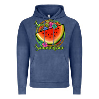 Vintage Denim sweet summertime watermelon Vintage Hoodie - Jasminsmagicworld