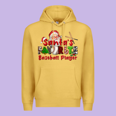 Santas Favorite Baseball Player Premium Hoodie Designed By Cowgirlartshop