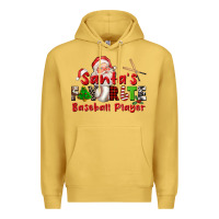 Antique Gold santas favorite baseball player Premium Hoodie - CowGirlArtShop