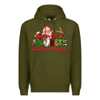 Army Green santas favorite baseball player Premium Hoodie - CowGirlArtShop