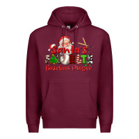 Burgundy santas favorite baseball player Premium Hoodie - CowGirlArtShop